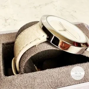 DKNYC | Accessories | Dkny White Leather Crystal Face  display picture 3